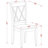 7 Piece Dining Furniture Set Consist of a Rectangle Dining Table and 6 Linen Fabric Chairs, Black-316445448-383115633