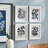 Leafy Vine Indigo Prints, Set of 4