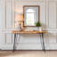 Alaterre Furniture 48" Live Edge Wood Console Table with Hairpin Metal Legs
