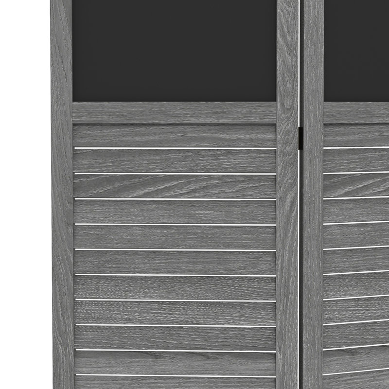 Paravent pliable avec tableau noir, Gris