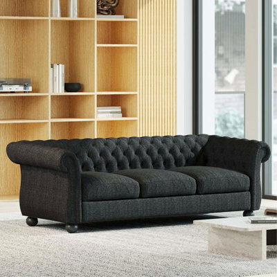 Dayli 83.26'' Rolled Arms Chesterfield Sofa -  Alcott HillÂ®, 2E13C886DCC342BAA89F05F883CB37E7