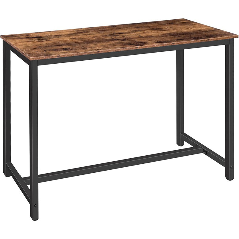 Table de bar, table de pub rectangulaire, table de bar à hauteur de comptoir 47,2 po, table de bar à hauteur industrielle