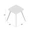 Table de bout scandinave haute de 20 po en brun avec plateau courbé Danni-Lee