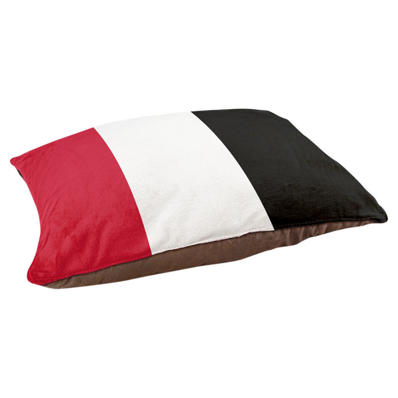 Oreiller rectangulaire designer, Grand (L 40 po x l 50 po), Rouge / blanc / noir