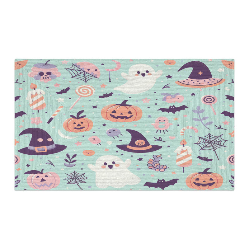 Light Haunted Nightfall Braided Rug, Rectangle 3' x 5'