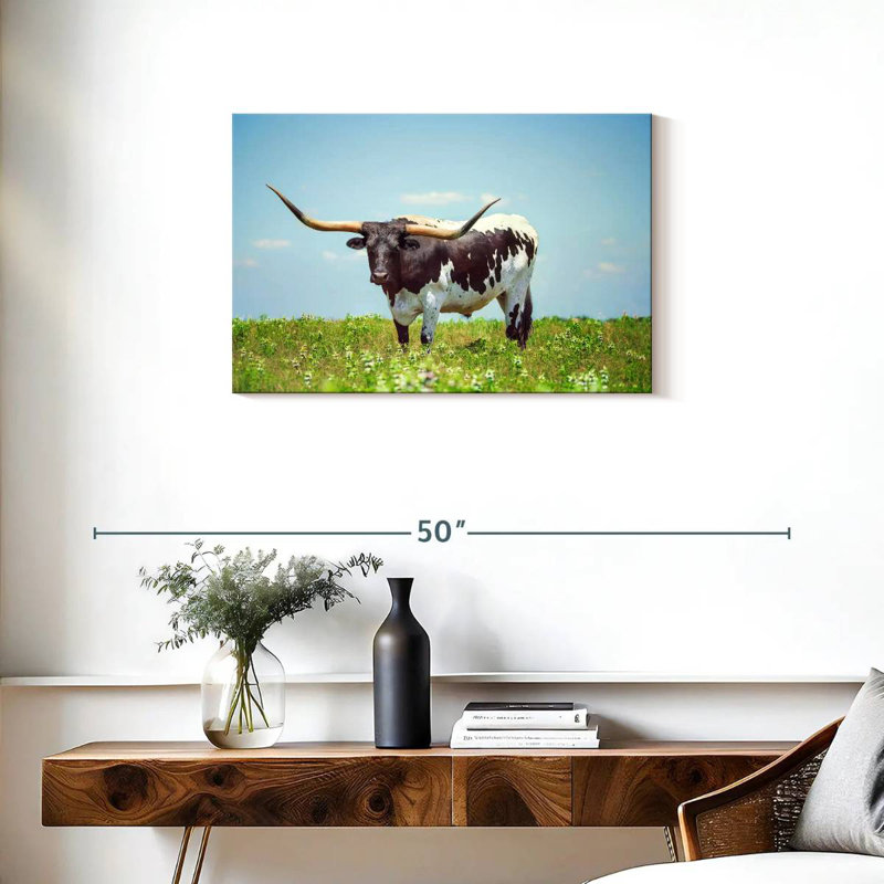 Brampt Longhorn Steer, 20" H x 30" W