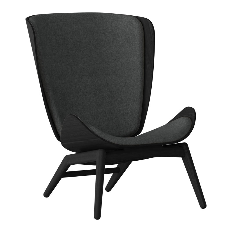 Chaise d'appoint en polyester de 35,75 po de large Shiela, Chêne noir, Ombre 100% polyester