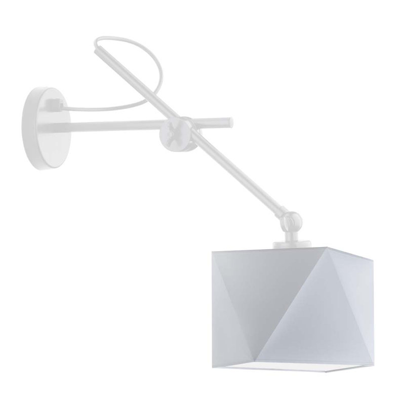 Asellus Armed Sconce, White, Bottle Green
