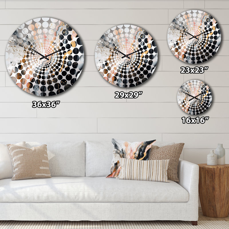 Swyback - Horloge murale abstraite en marbre, Grand