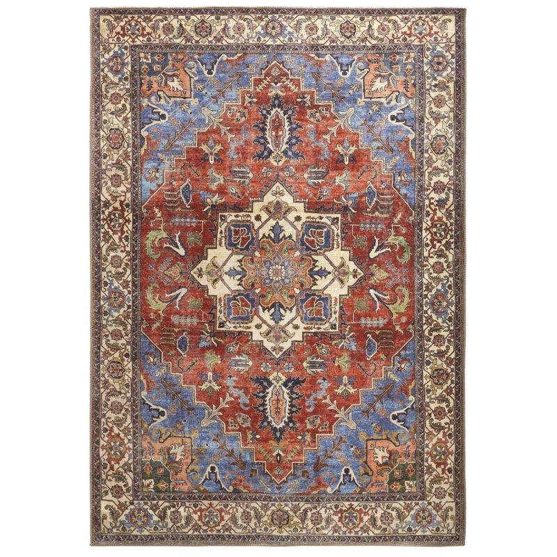 Tapis intérieur / extérieur en polypropylène tissé à la machine Saphina, Tapis de couloir 3 pi 3 po x 9 pi 10 po