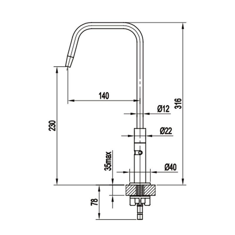 Belfry Kitchen Sandiacre Kitchen Faucet, Brushed Steel