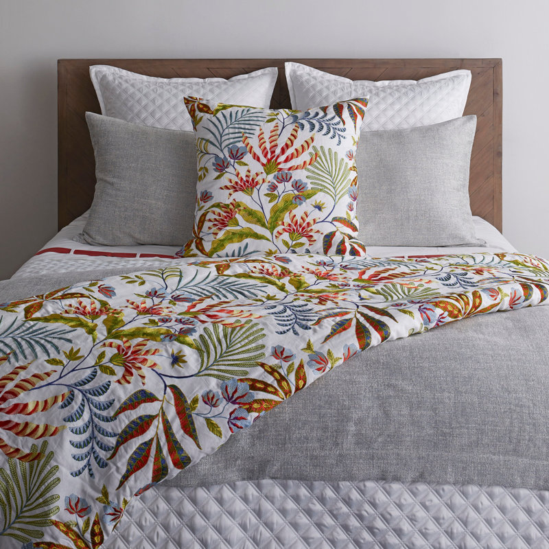 Cloud Linen Square Pillow Cover & Insert, White