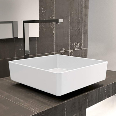 Lavabo de salle de bain vasque carrée
