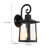 Ursi 1 -Light Classic Dimmable Outdoor Caged Glass Wall Lantern in Matte Black with Clear Glass Shade