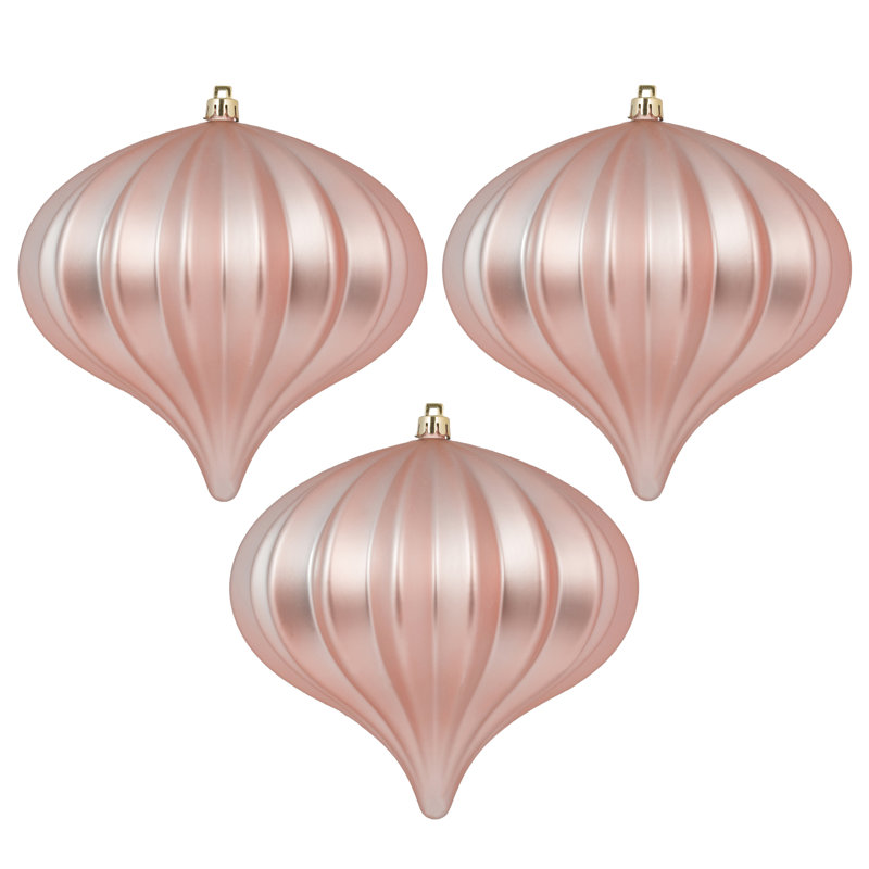 Ornement de Noël 5,7 po UV, Mate or rose