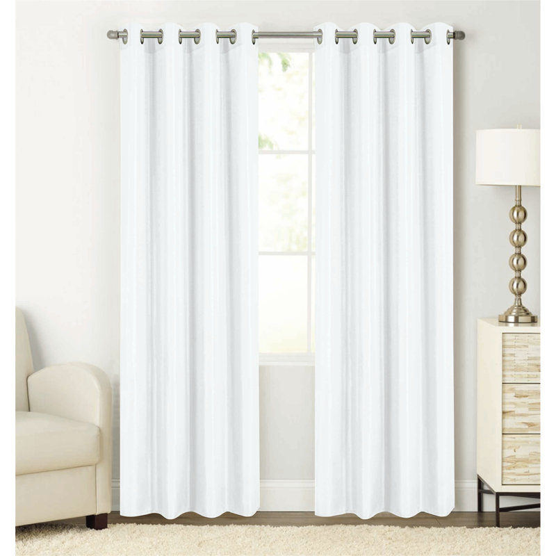 Rideau de fenêtre avec œillets Baragrey, Blanc