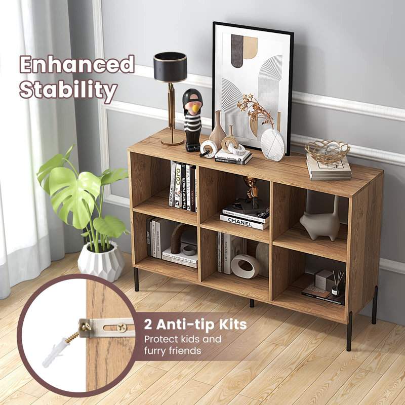 78cm H x 120cm W Cube Bookcase, Natural
