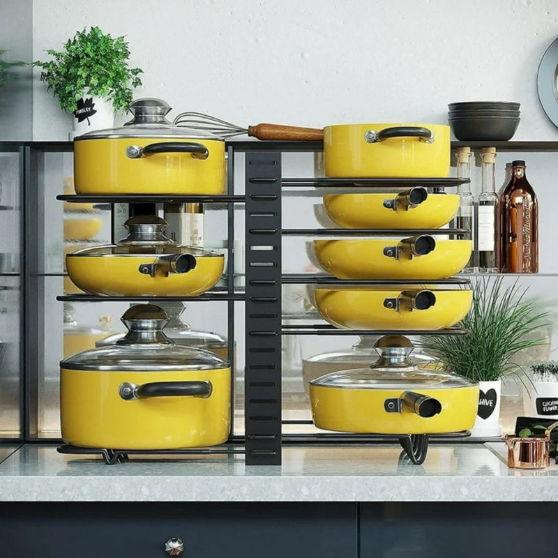 Paquet de 2 supports à casseroles et à casseroles, supports de casseroles réglables pour la cuisine