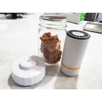 Electric Mason Jar Vacuum Sealer Kit – Portable Auto Sealer for Regular & Wide Mouth Jars, Food-Grade BPA-Free for Kitchen & Travel
