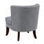 Chaise d'appoint, tissu d'ameublement gris foncé capitonné de style moderne avec pieds en bois massif et meubles de salon classiques-1282978593
