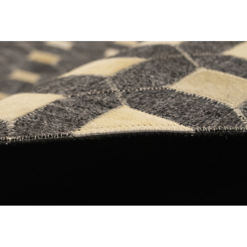 Tapis gris moderne en similicuir 8X10