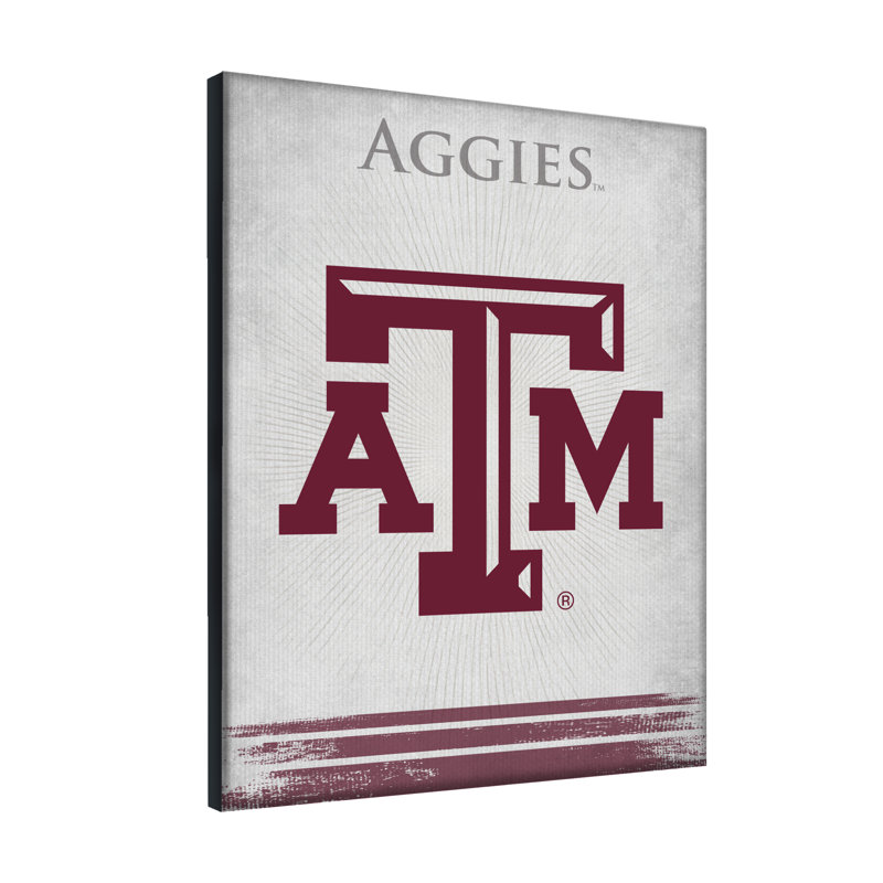 Impression sur toile tendue NCAA, H 15 po x l 20 po x P 1 po, Texas A&M Aggies