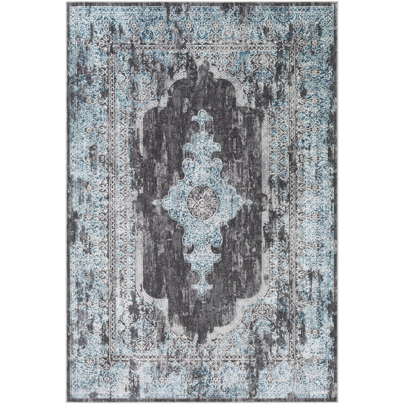 Cotesfield Abstract Dark Brown/Gray Area Rug, Rectangle 8'10" x 12'