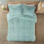 Édredon à poils longs à poil long très grand / très grand - bleu envers chaud l 104 po x L 90 po 2 taies décoratives l 20 po x L 36 po + P 2 po-124311640