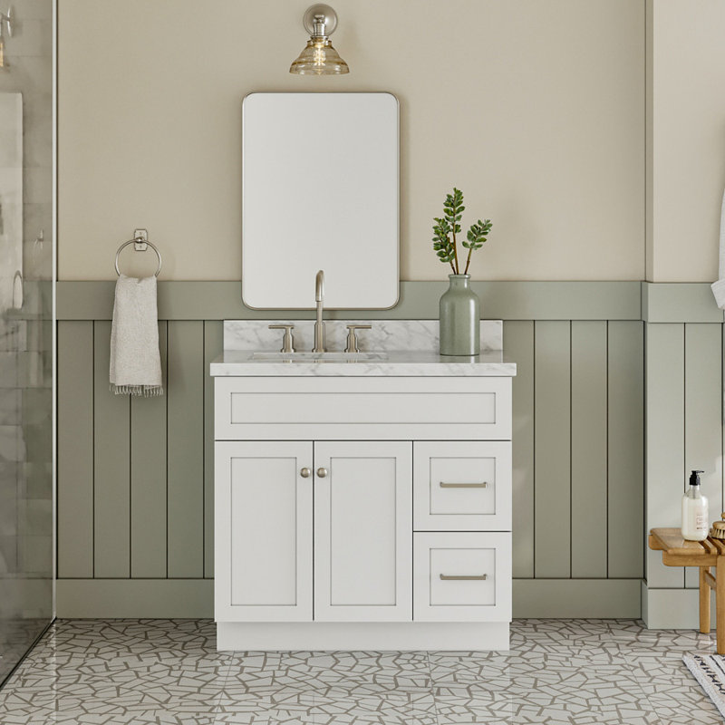 Paulla 36'' Single Bathroom Vanity Base Only, White