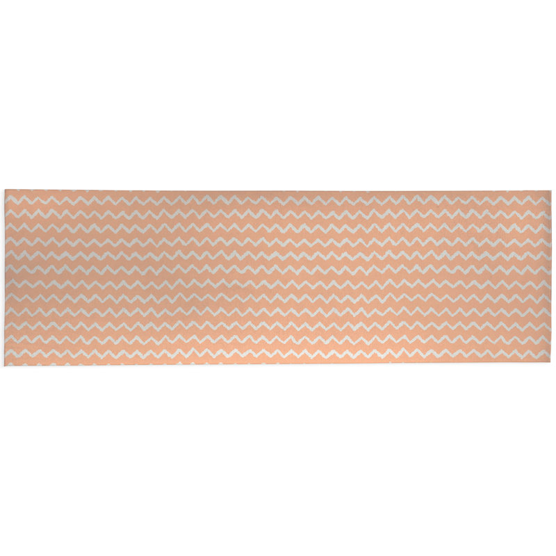 Chevron Wave Non-Slip Outdoor Rug, Runner 2'6" x 8'