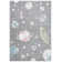 Carousel Kids Space Area Rug In Grey / Lavender