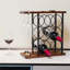 Collierville 6 Bottle Tabletop/Countertop Wine Bottle & Glass Rack in Brown