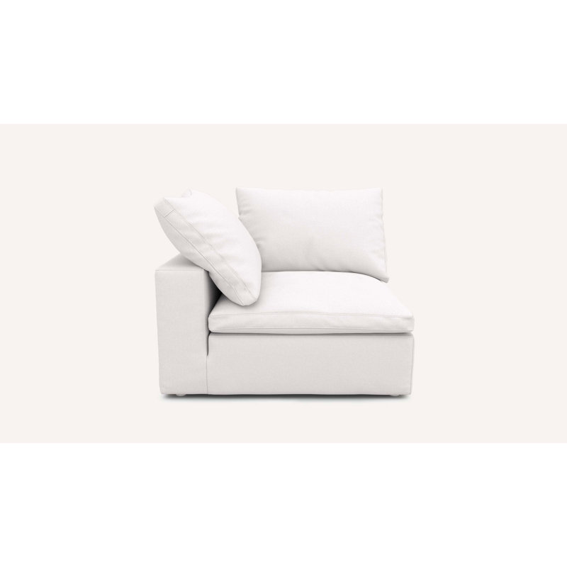 Canapé modulaire de coin en microfibre / microsuède de 138 po Adelinda