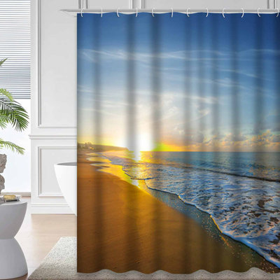 Rideau de douche Dramatic Sunset Sea Beach Sunrise Ocean Sun