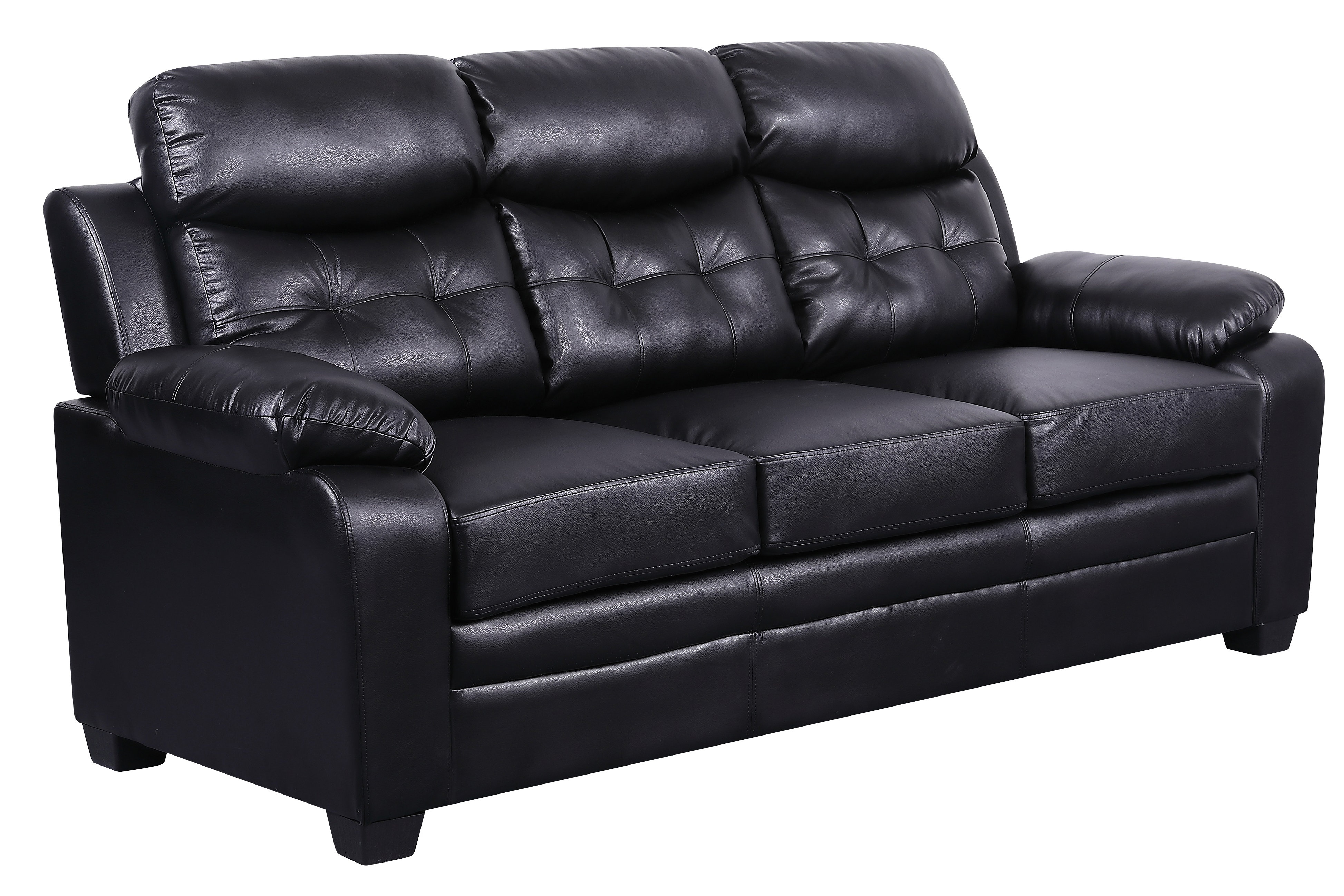 Winston Porter Kaitlin 76.8'' Vegan Leather Sofa | Wayfair