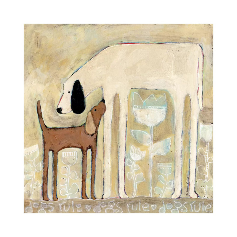 Dogs Rule by Teresa Kogut - Painting on Canvas, Wrapped Canvas, 66.04 cm H x 66.04 cm W x 1.91 cm D