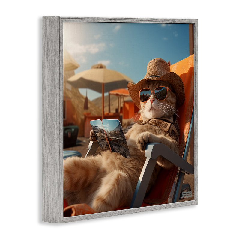 Fauteuil relaxant pour chat, estampe numérique par RB, Estampe numérique Farmhouse, H 17 po x l 17 po