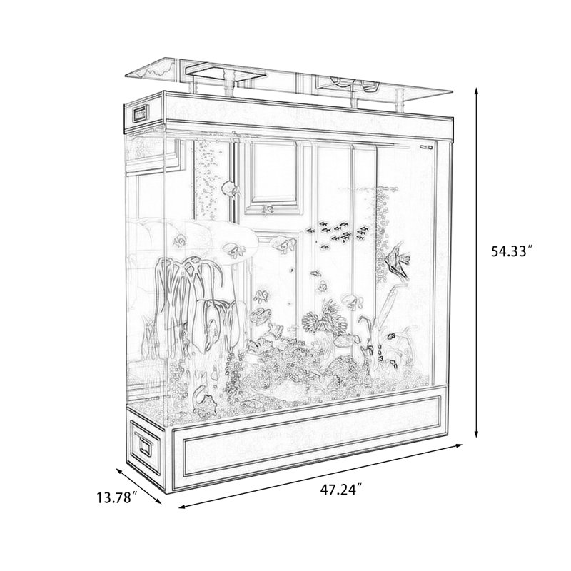 Aquarium 80-90 gallons, 47.24, Nut-Brown