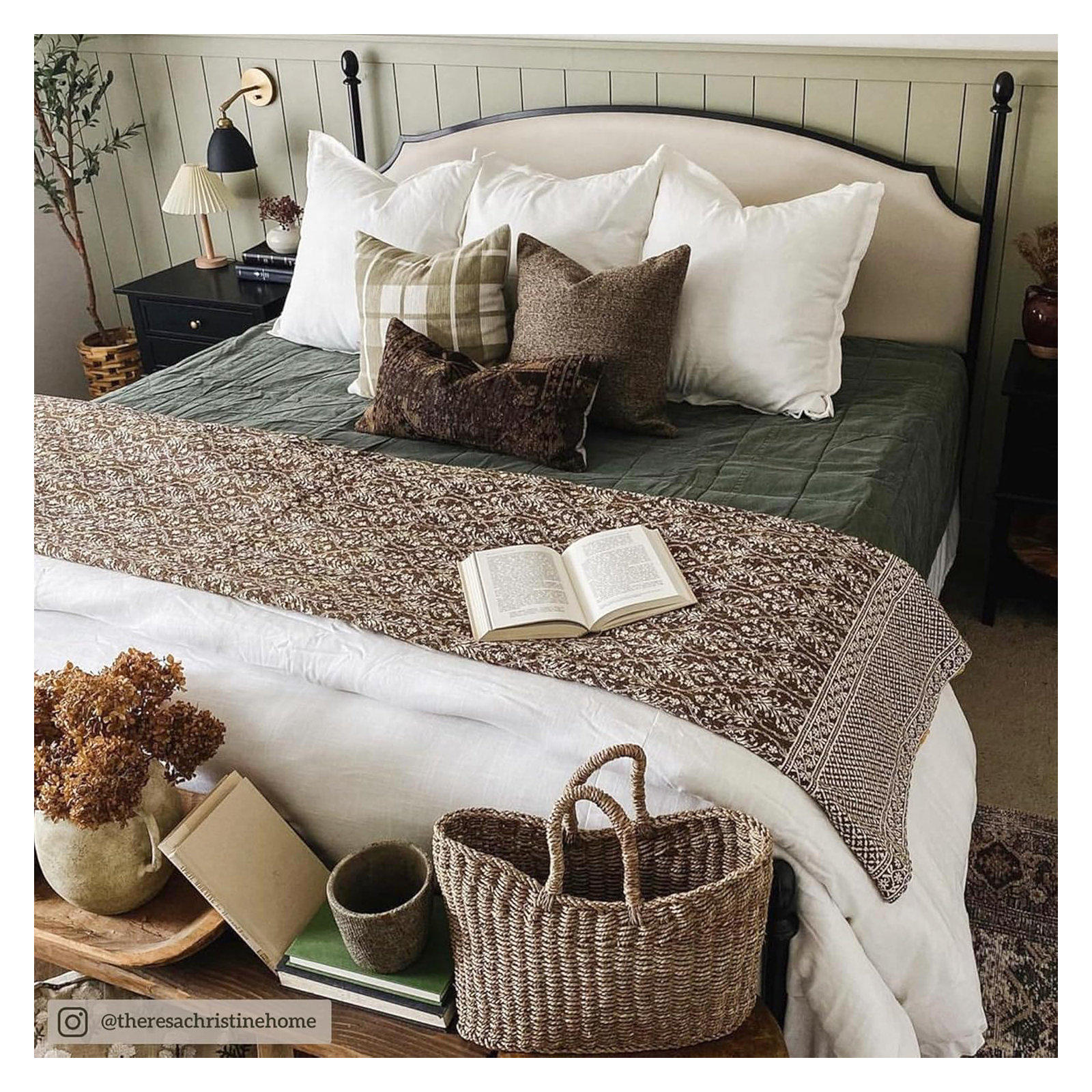 Hera Washed Linen Flange Modern Rustic Chic 3 Piece Comforter Set, White, King Comforter + 2 Shams