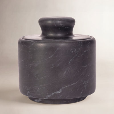 Artifacts Marble Salt Cellar with Lid