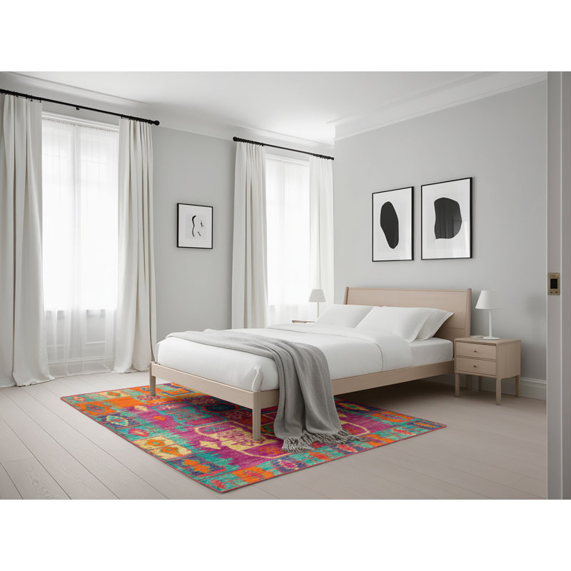 Tapis abstrait 411 moderne, Rectangle 5 pi x 7 pi