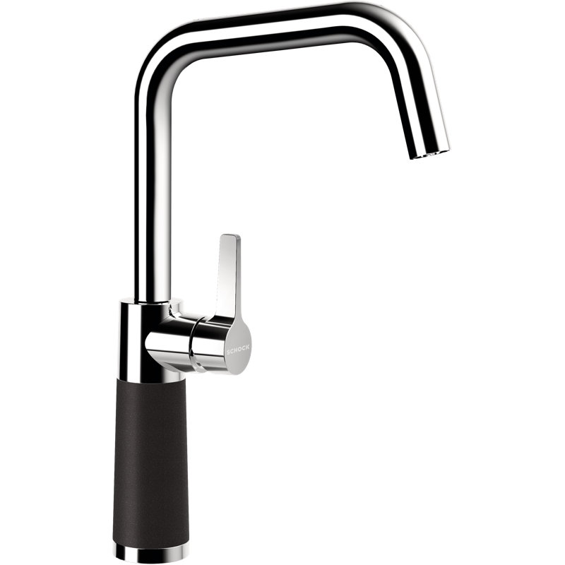 High Pressure Cristadur Single Lever Monobloc Tap, Nero