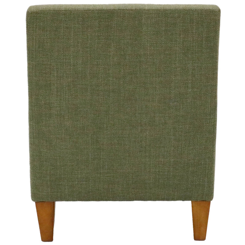 25" W Armchair, Green Polyester Blend