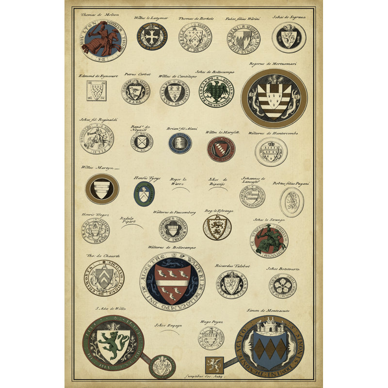 Imperial Crest III - Wrapped Canvas Print, 122cm H x 81cm W