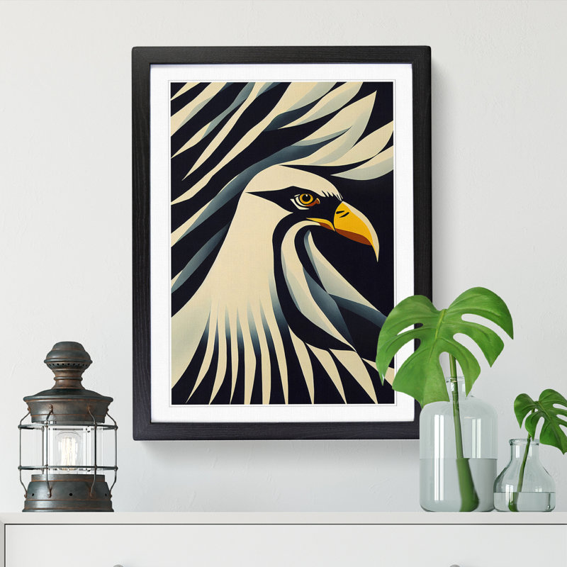 Louisville Eagle Minimalism - Wall Art, 64cm H x 46cm W x 2cm D, Walnut
