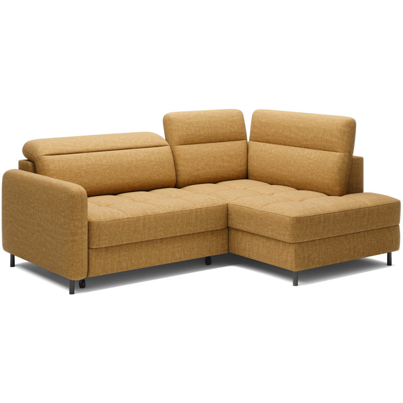 Bopha 3 Seater Sofa Bed, Yellow, Right Hand Facing