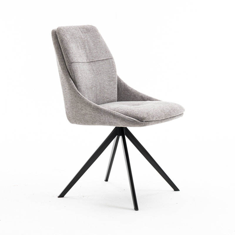 Mirsha 48cm H Linen Upholstered Side Chair, Grey