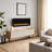Ultra Thin Wall Mounted Electric Fireplace, 42" - Tempered Glass Front, Multi-Color Flame & Ember Bed, Remote Included