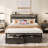 Bed Frame With Storage Headboard, Charcoal-462998366-462998364