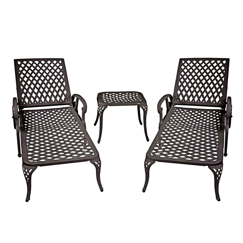 Outdoor Chaise Lounge Chair, Brun